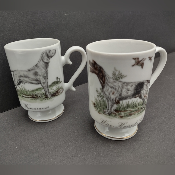Dog-Themed White Porcelain Mugs Set - Picture 4 of 12